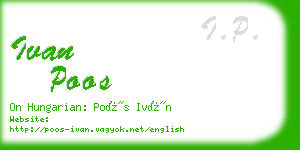 ivan poos business card